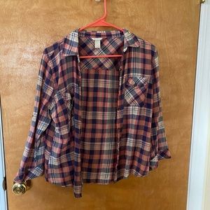 Plaid pink shirt
